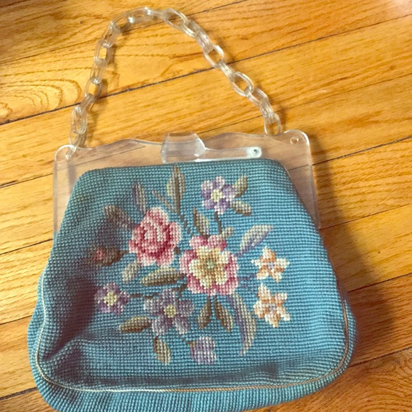 Vintage Handbags - Vintage needlepoint handbag